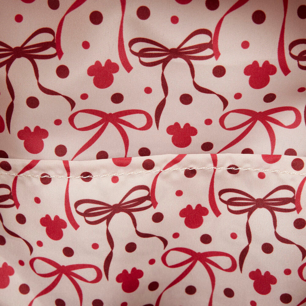 Mochila Minnie Mouse Disney Loungefly con lazo rojo de lunares - 4
