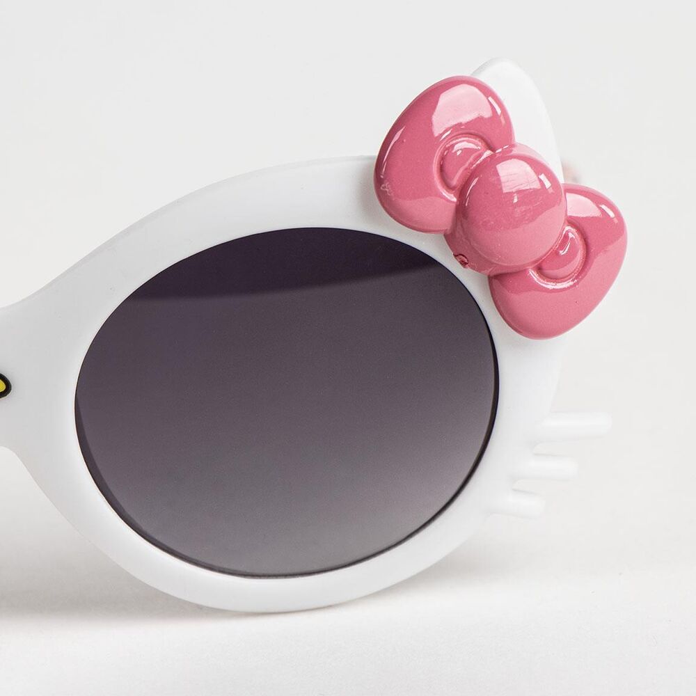 Gafas de sol Hello Kitty blancas con lazo rosa - 4