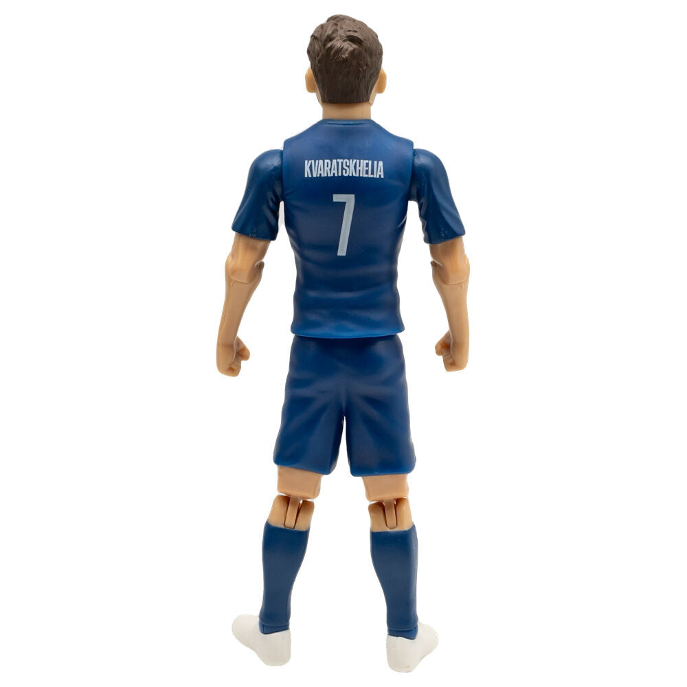 Figura articulada de Kvaratskhelia con uniforme azul y rojo del PSG - 2