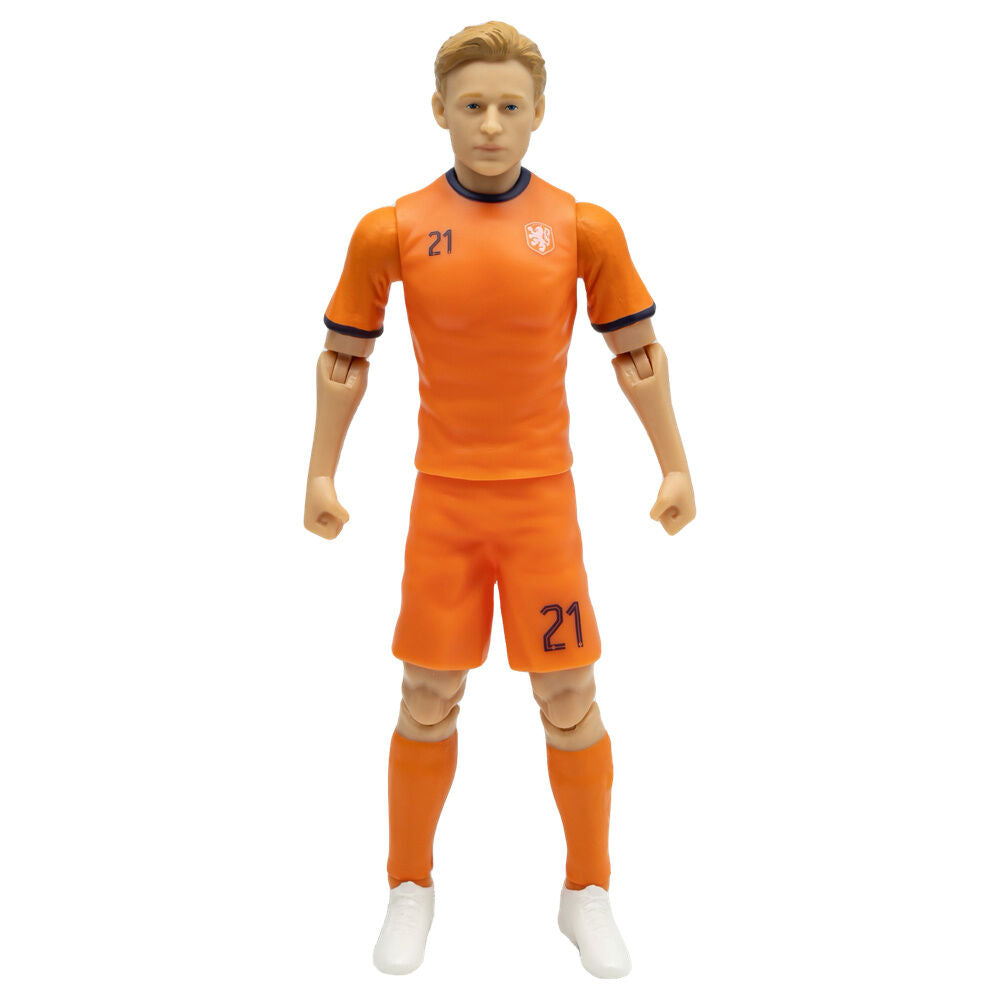 Figura articulada F. De Jong con uniforme naranja y dorsal 21