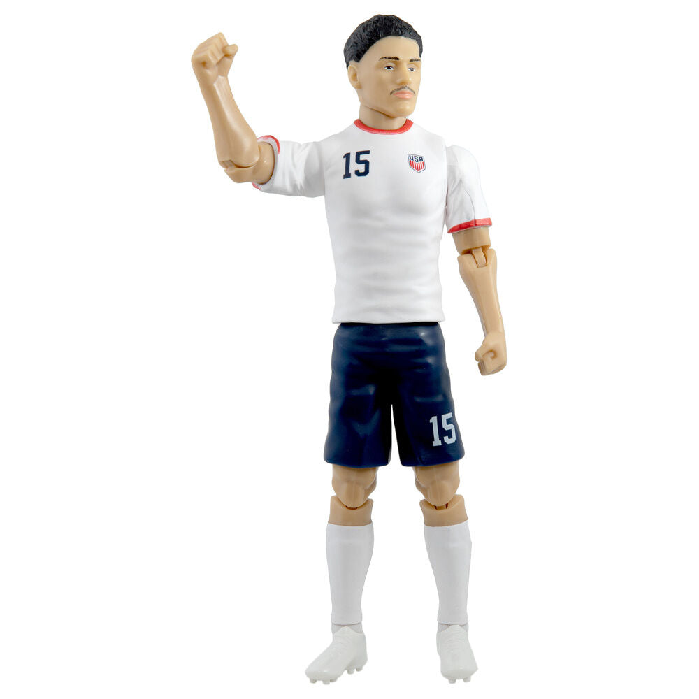 Figura articulada Johny Cardoso con camiseta blanca de USA y dorsal 15 - 3