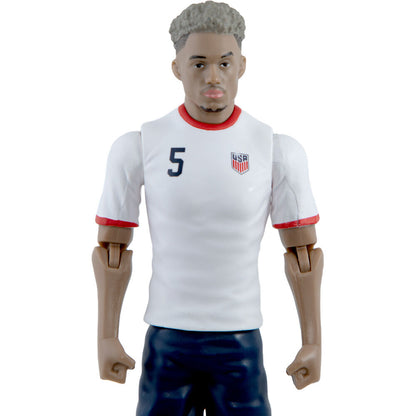 Figura articulada de Antonee Robinson con camiseta blanca de USA y dorsal 5