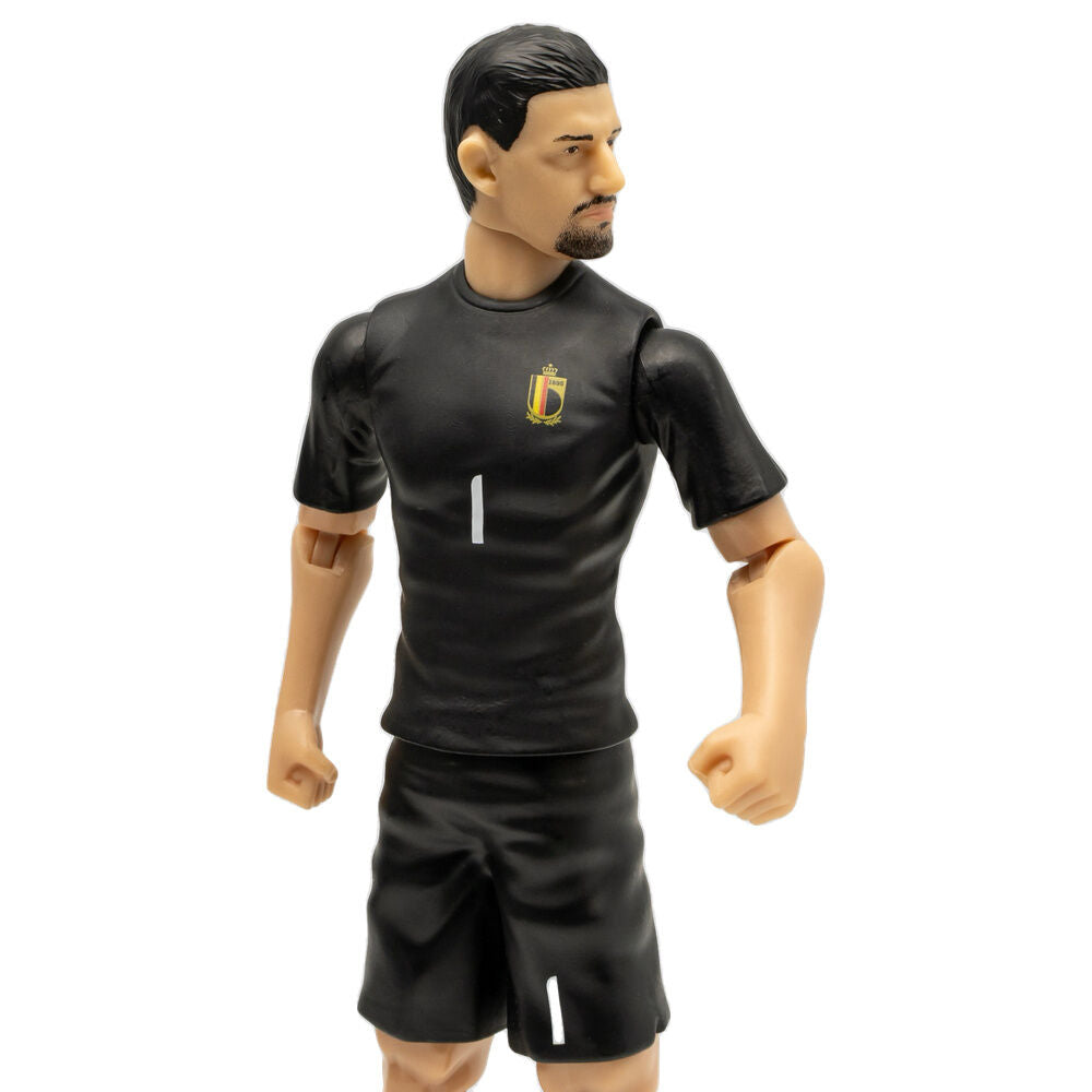 Figura articulada de Courtois con uniforme negro de Bélgica y balón - 3