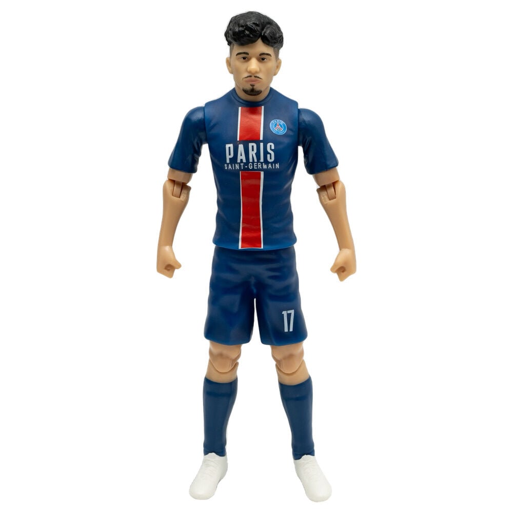 Figura articulada de Vitinha con la equipación azul del PSG
