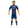 Figura articulada de Kvaratskhelia con uniforme azul y rojo del PSG