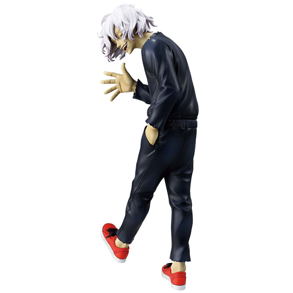 Figura Ichibansho de Tomura Shigaraki con atuendo negro y zapatillas rojas
