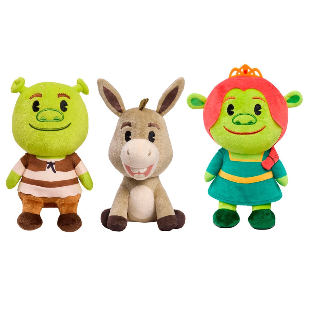 Peluches surtidos de Shrek, Fiona y Asno de JUST PLAY