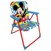 Silla plegable metálica de Mickey Disney en azul y rojo