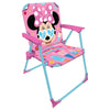Silla plegable metálica rosa de Minnie Disney
