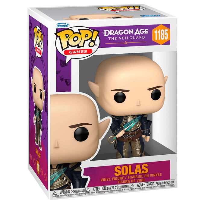 Figura Funko POP! de Solas de Dragon Age: The Veilguard en caja
