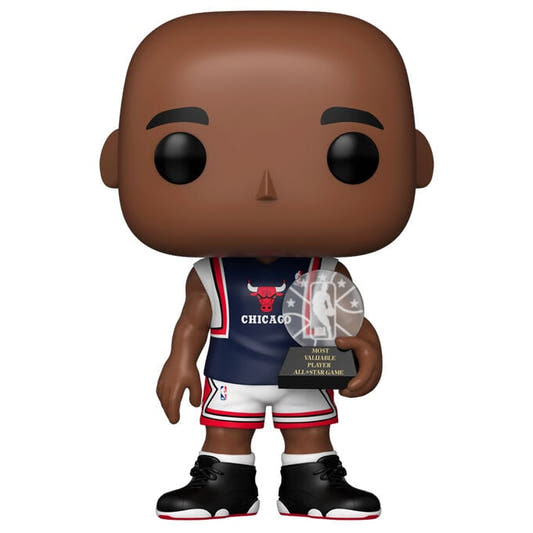 Figura Funko POP! de Michael Jordan con uniforme de los Chicago Bulls y trofeo MVP
