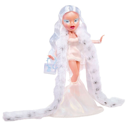 Muñeca Bratz Frosty Nightz Holiday con vestido blanco y prenda mullida - 2