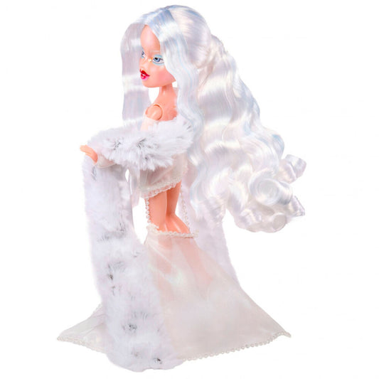 Muñeca Bratz Frosty Nightz Holiday con vestido blanco y prenda mullida - 3