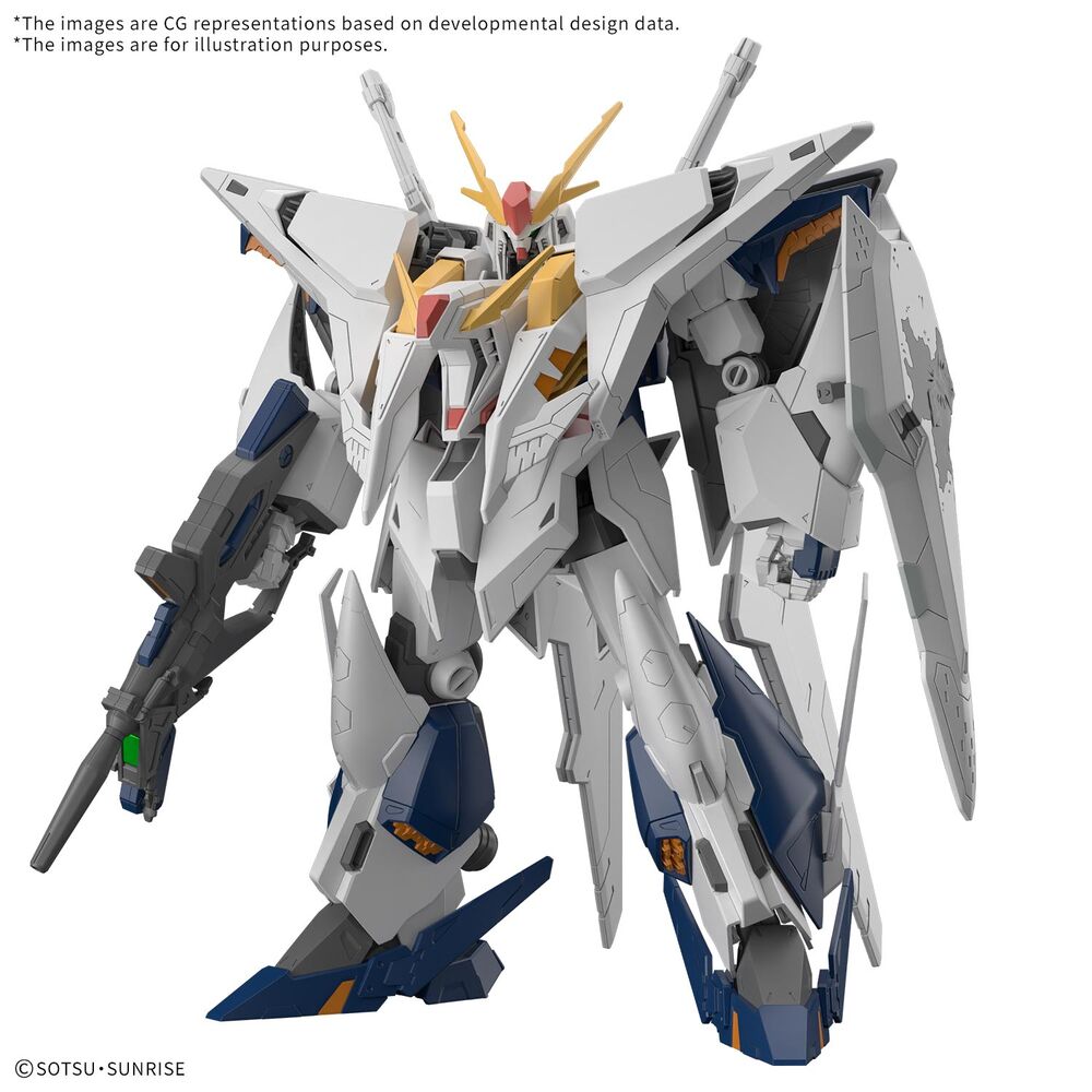 Maqueta HG 1/144 Xi Gundam con rifle y escudo dañado