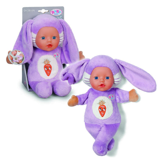 Muñeco conejito Baby Born morado de 26 cm