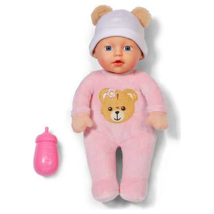 Muñeca interactiva BABY born rosa de 30 cm con biberón