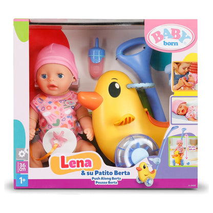 Muñeca Lena Baby Born de 36 cm con patito Berta y accesorios