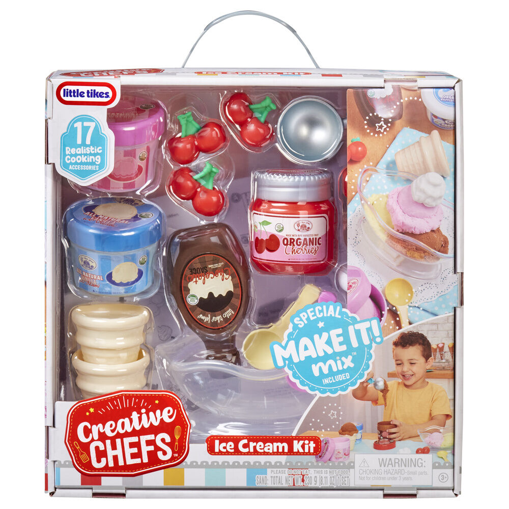 Set Creative Chefs Ice Cream Kit de Little Tikes con accesorios de heladería