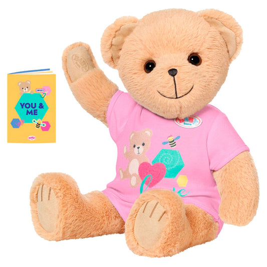 Osito Rosa Baby Born de 36 cm con camiseta rosa
