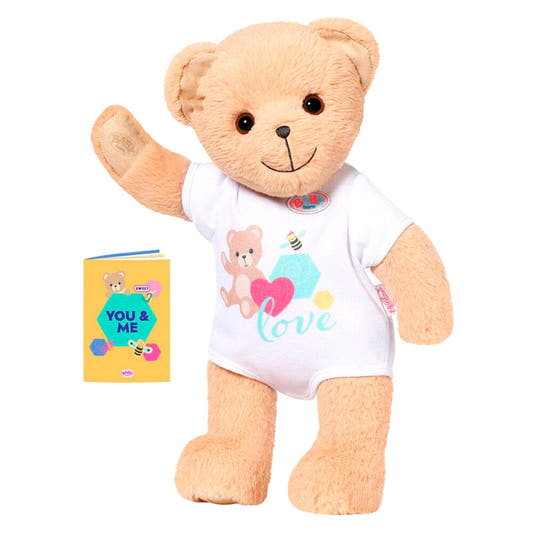 Osito de peluche BABY born de 36 cm con conjunto blanco