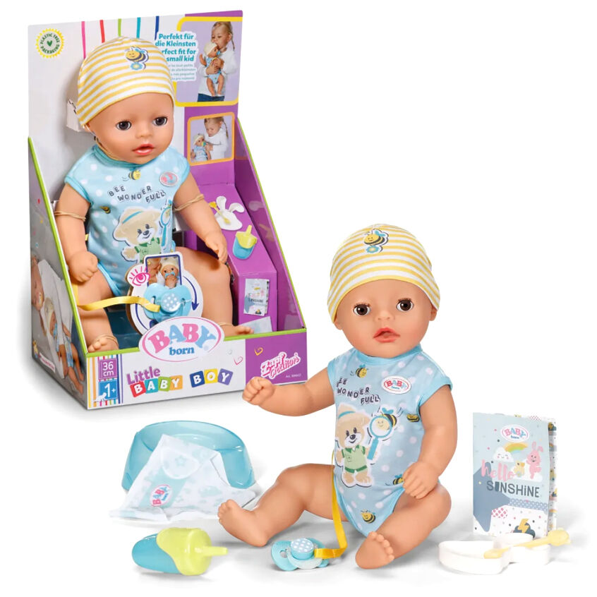 Muñeco Lukas Baby Born de 36 cm con gorro y accesorios