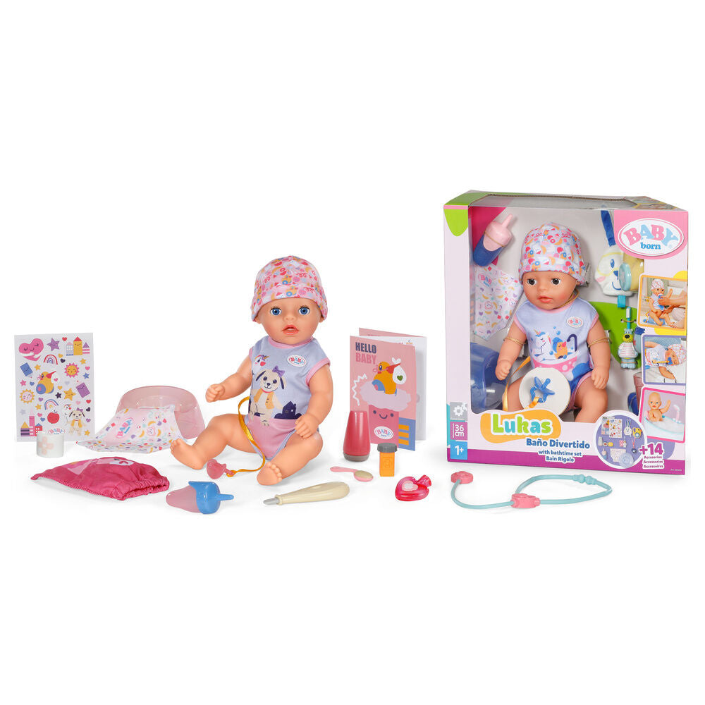 Muñeco Lukas Baby Born Baño Divertido de 36 cm con accesorios - 2