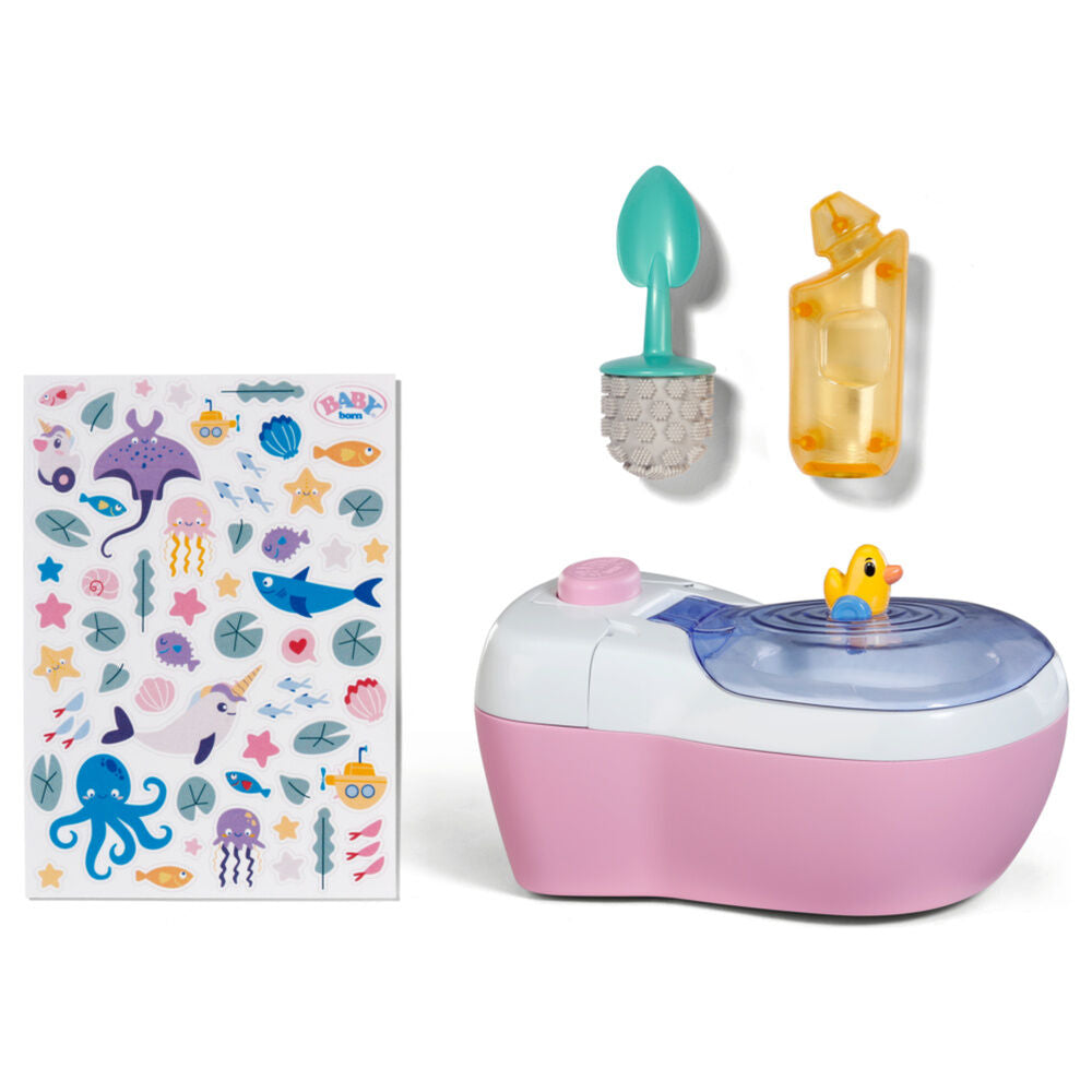 Orinal Baby Born rosa y blanco con sonido, pegatinas y accesorios - 2