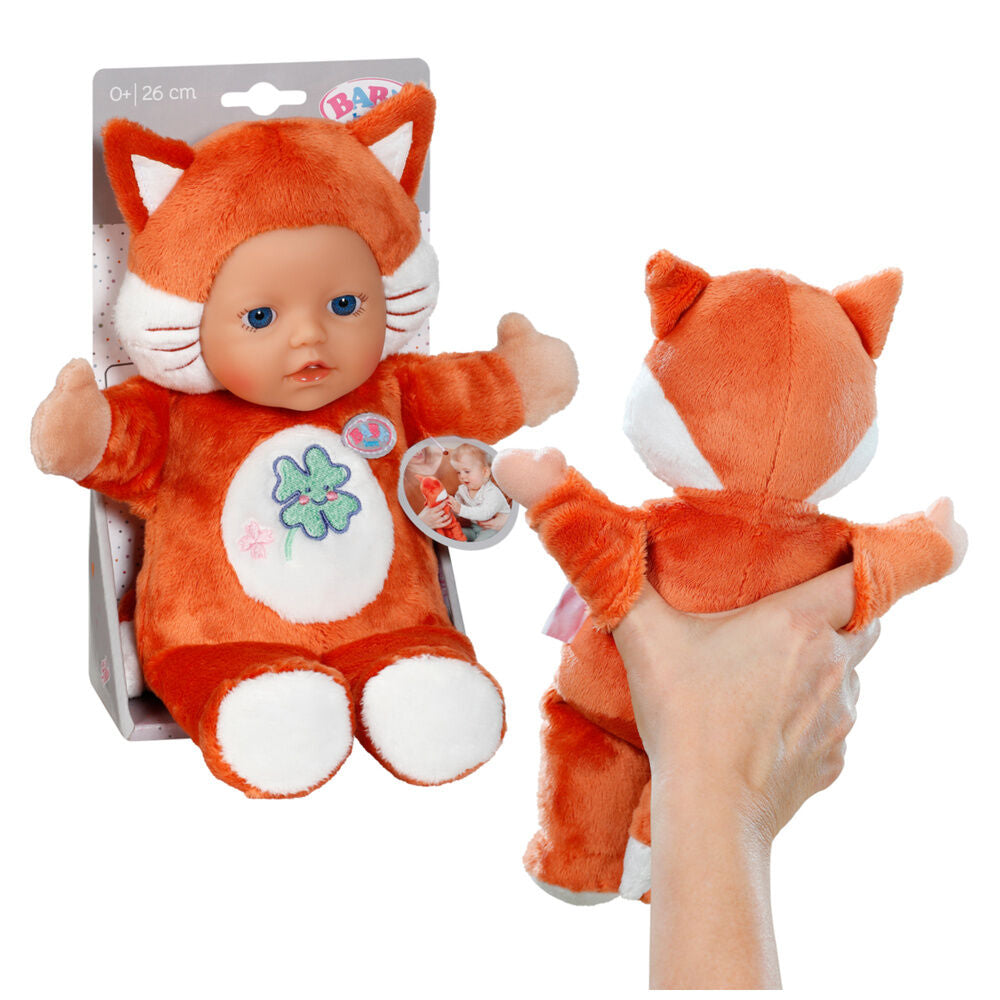 Muñeco Zorro Divertido Baby Born naranja de 26 cm - 3