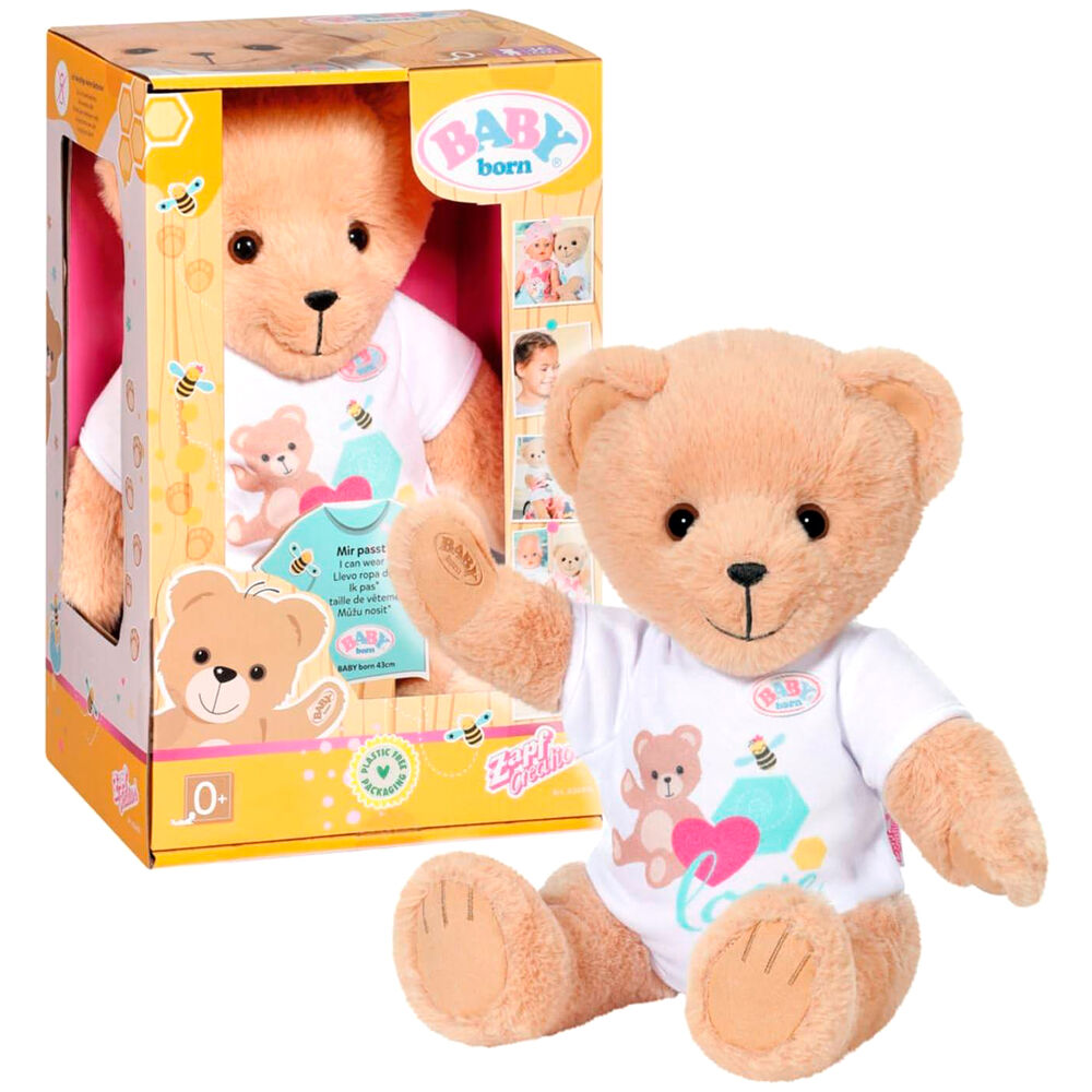 Osito de peluche BABY born de 36 cm con conjunto blanco - 3