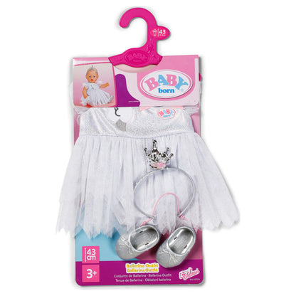Conjunto de bailarina Baby Born con vestido, tiara y zapatillas - 3