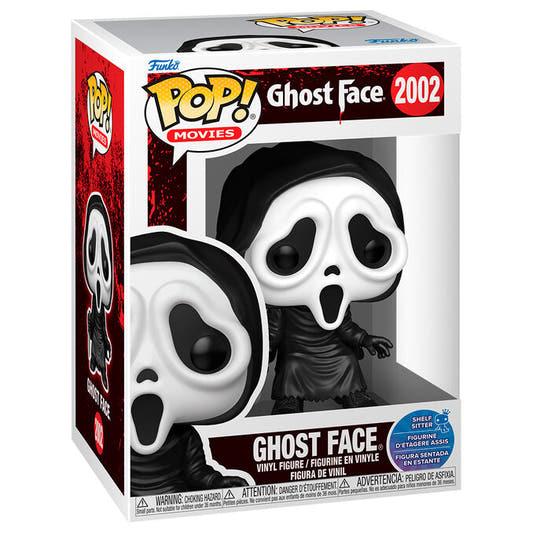 Figura Funko POP de Ghost Face con máscara blanca, túnica negra y cuchillo - 2
