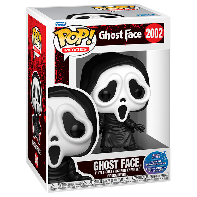 Figura Funko POP de Ghost Face con máscara blanca, túnica negra y cuchillo - 2