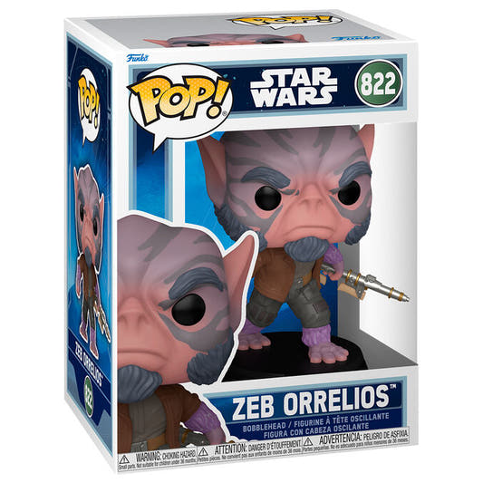 Figura Funko POP! de Zeb Orrelios con arma sobre base de Star Wars - 2