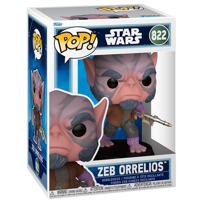 Figura Funko POP! de Zeb Orrelios con arma sobre base de Star Wars - 2