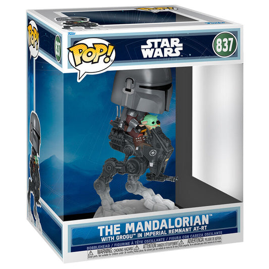 Figura Funko POP! Rides de The Mandalorian con Grogu en un AT-RT - 2