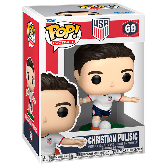 Figura Funko POP! de Christian Pulisic con uniforme de Estados Unidos y balón de fútbol - 2