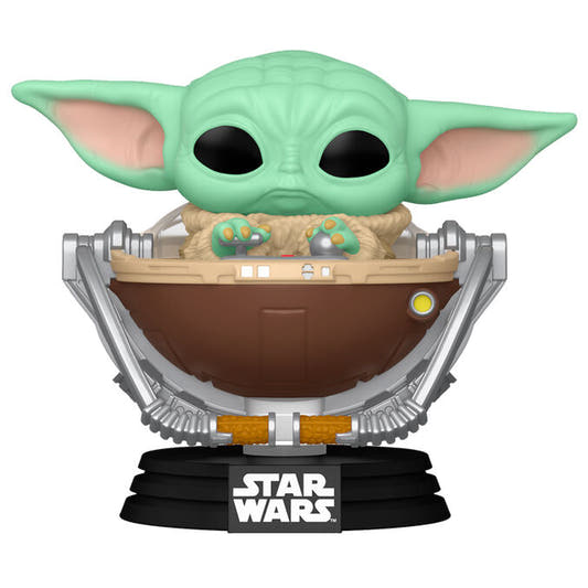 Figura Funko POP! de Grogu en su pram con base Star Wars