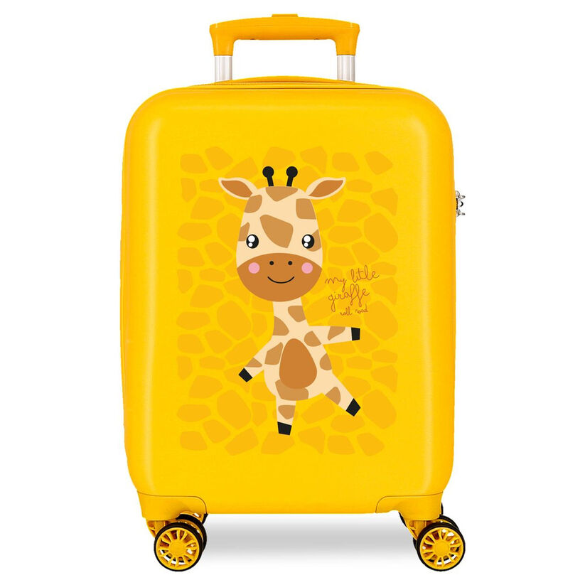 Maleta trolley amarilla Happy Pets Giraffe con diseño de jirafa
