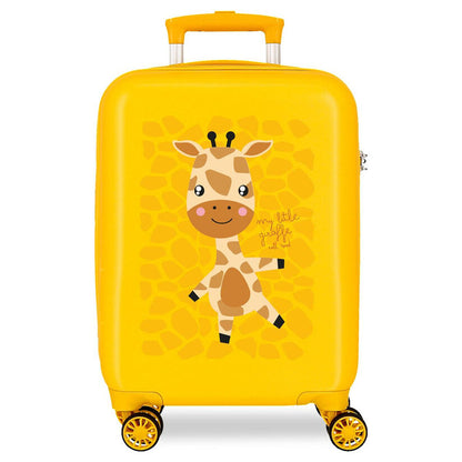 Maleta trolley amarilla Happy Pets Giraffe con diseño de jirafa