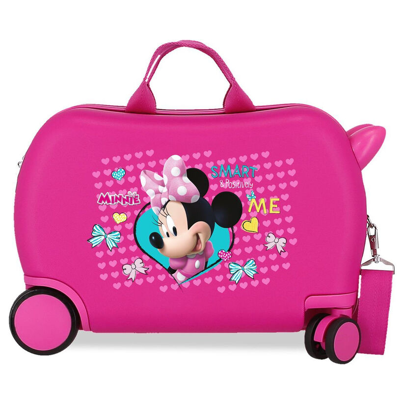 Maleta trolley rosa de ABS con diseño de Minnie Disney