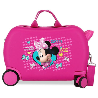 Maleta trolley rosa de ABS con diseño de Minnie Disney