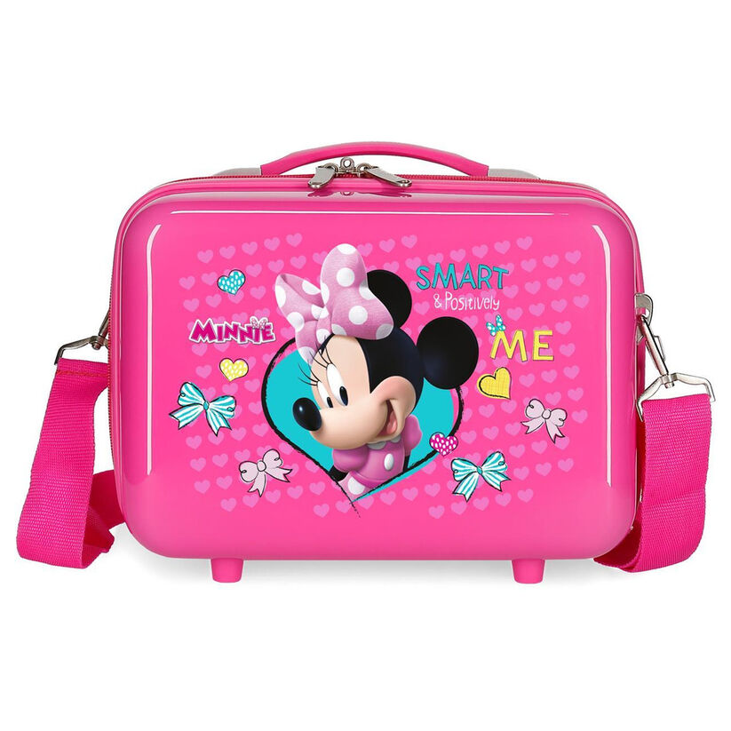 Neceser rosa de ABS Minnie Disney Enjoy con correa lateral