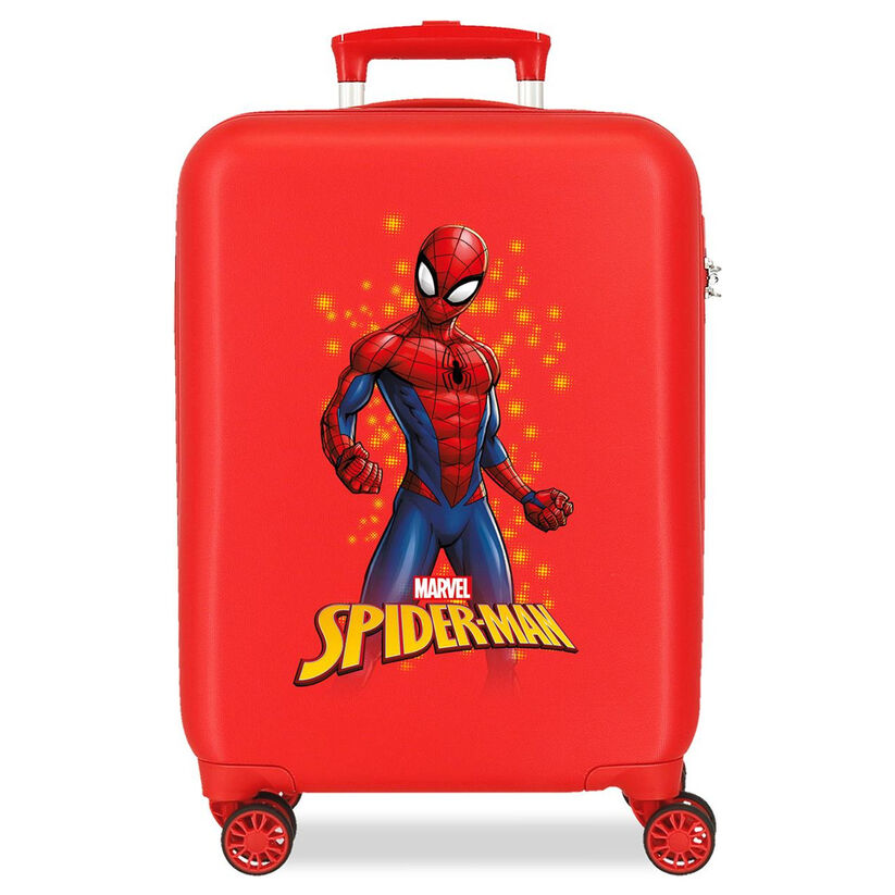 Maleta trolley roja de Spiderman Marvel con cuatro ruedas