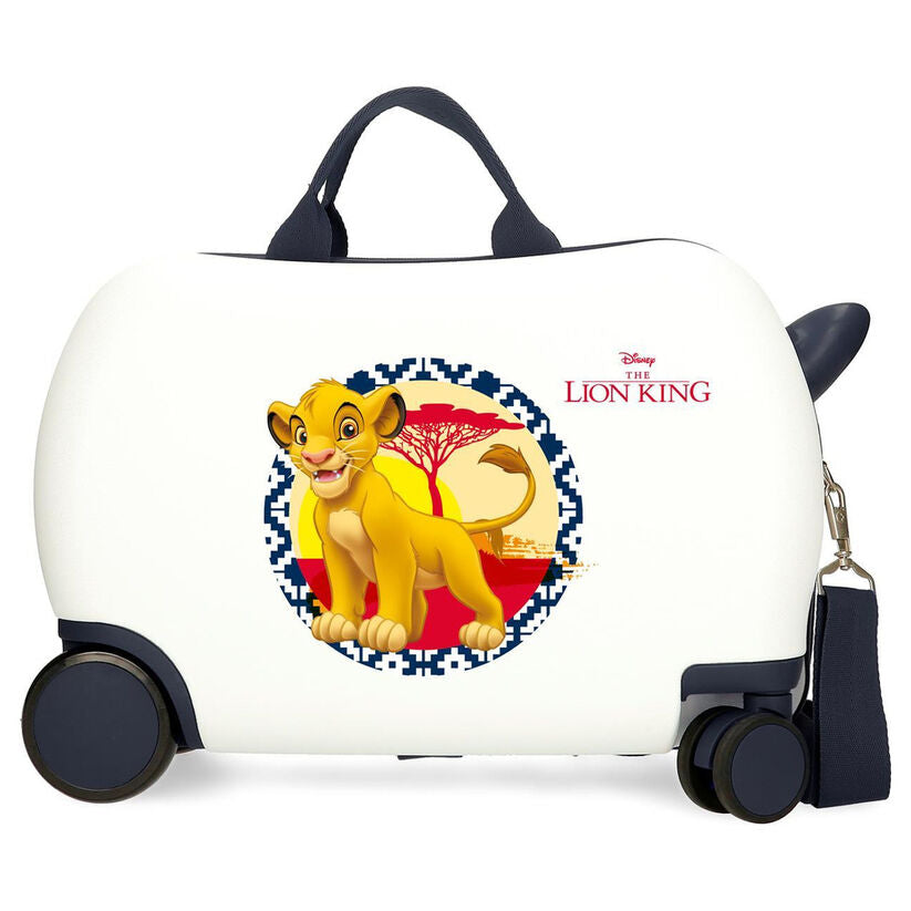 Maleta trolley ABS blanca de Disney El Rey León con ilustración de Simba