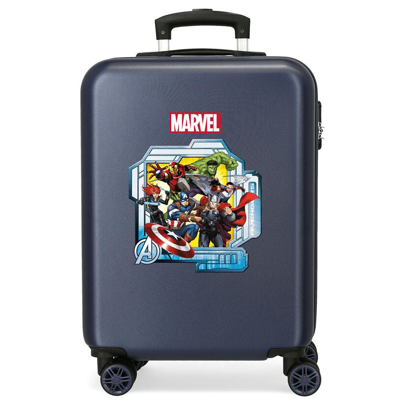 Maleta trolley ABS Marvel Avengers azul marino con cuatro ruedas