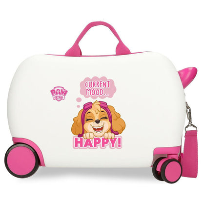 Maleta trolley ABS de Skye de PAW Patrol en blanco y rosa