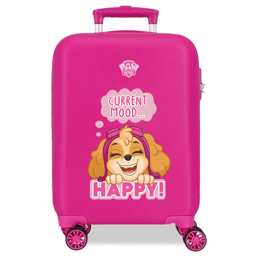 Maleta trolley rosa de Skye Paw Patrol con cuatro ruedas