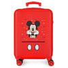 Maleta trolley roja de ABS con diseño de Mickey Disney