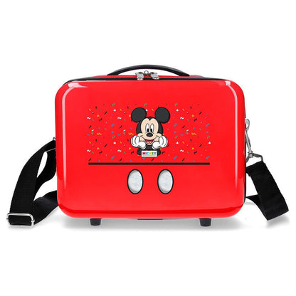 Maleta trolley ABS roja de Mickey Disney con correa