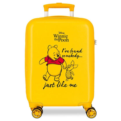 Maleta trolley amarilla de Winnie the Pooh con cuatro ruedas